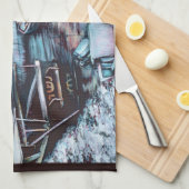 Sinnlicher Vorsatz an Dusk, Jaffe, Israel Geschirrtuch (Viertel Falte)