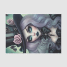 Sinnliches Mad Hatter Lila Hair Decoupage Papier