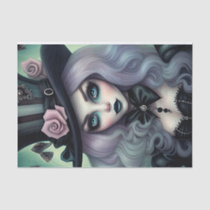 Sinnliches Mad Hatter Lila Hair Decoupage Papier