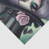 Sinnliches Mad Hatter Lila Hair Decoupage Papier (Ausschnitt)