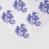 Sinnliches Mermaid Riding Seepferd - DIY Colors Bl Seidenpapier (Detail)