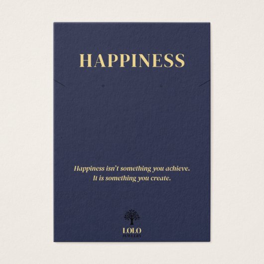 Sinnvolle Schmuckkarte für Erdring & Nekklace (Vorderseite)