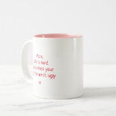 Sinnvolles Niedliches Funny Mug Geschenk für Mama Zweifarbige Tasse (Vorderseite Links)