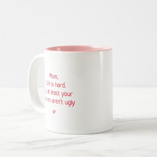 Sinnvolles Niedliches Funny Mug Geschenk für Mama Zweifarbige Tasse (Vorderseite Links)