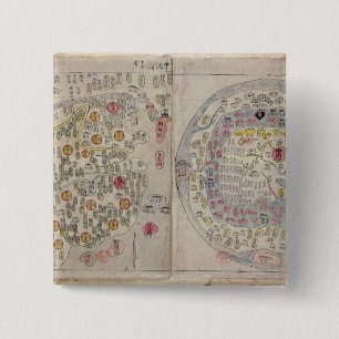 Sino koreanische Weltkarte Button