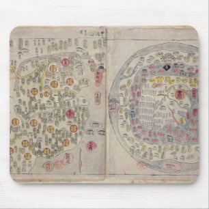 Sino koreanische Weltkarte Mousepad