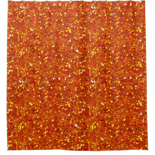 Sinopia Orange Glitzer Duschvorhang (Vorderseite)