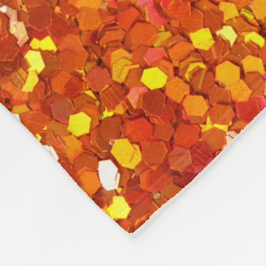 Sinopia Orange Glitzer Fleecedecke (Ecke)