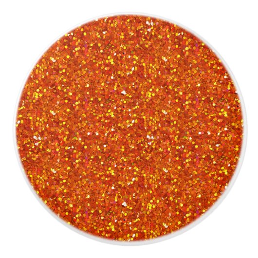 Sinopia Orange Glitzer Keramikknauf (Vorderseite)
