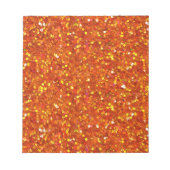 Sinopia Orange Glitzer Notizblock (Vorderseite)