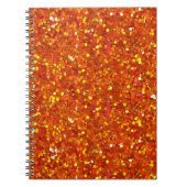 Sinopia Orange Glitzer Notizblock (Vorderseite)