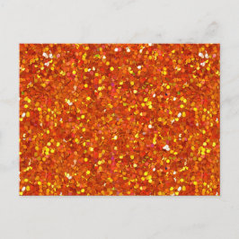 Sinopia Orange Glitzer Postkarte