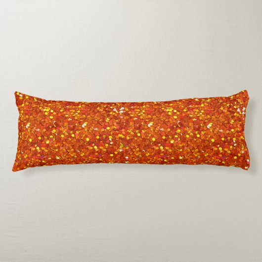 Sinopia Orange Glitzer Seitenschläferkissen (Vorderseite)