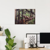 Sinosauropteryx drucken poster (Heimbüro)