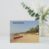 Sinquerim Beach Postkarte (Stehend Vorderseite)