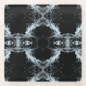 Sins and Virtues Abstract Black White Fluid Art Glasuntersetzer (Vorderseite)