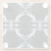 Sins and Virtues Abstract Black White Fluid Art Glasuntersetzer (Rückseite)