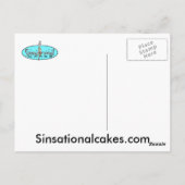 Sinsational Cakes - Postkarte (Rückseite)