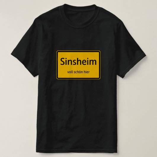 Sinsheim Herren Männer T-Shirt Tshirt Shirt (Design vorne)