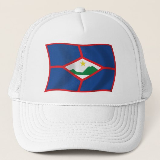 Sint Eustatius Flag Hat Truckerkappe (Vorderseite)