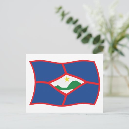 Sint Eustatius Flag Postcard Postkarte (Stehend Vorderseite)