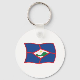 Sint-Eustatius-Flag-Schlüsselanhänger Schlüsselanhänger