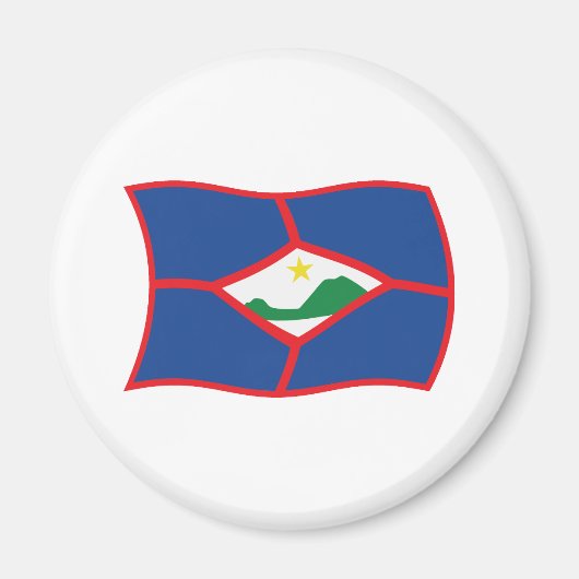 Sint-Eustatius-Flagge-Magnet Magnet (Vorne)