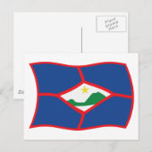 Sint-Eustatius-Flagge-Postkarte Postkarte (Vorne/Hinten)