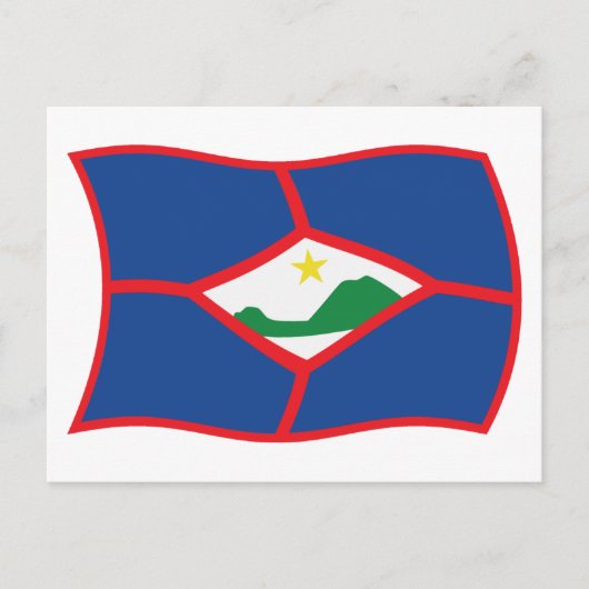 Sint-Eustatius-Flagge-Postkarte Postkarte (Vorderseite)