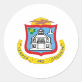 Sint Maarteaner Wappen Runder Aufkleber (Vorderseite)