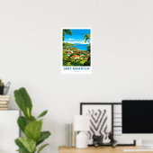 Sint Maarten Caribbean Travel Print Poster (Heimbüro)