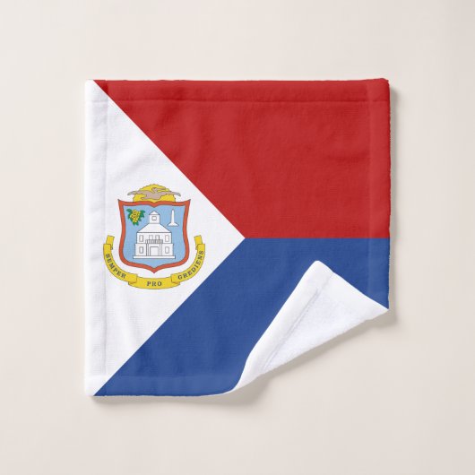Sint Maarten Flag Badhandtuch Set (Waschlappen)