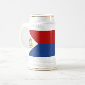 Sint Maarten Flag Bierglas (Vorderseite Links)