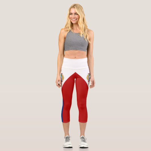 Sint Maarten Flag Capri Leggings (Vorderseite)