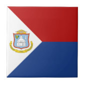 Sint Maarten Flag Fliese (Vorderseite)