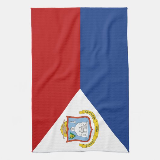 Sint Maarten Flag Geschirrtuch (Vertikal)