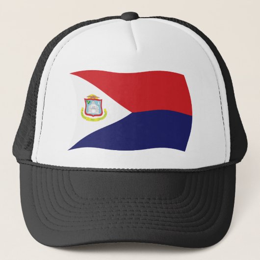 Sint Maarten Flag Hat Truckerkappe (Vorderseite)