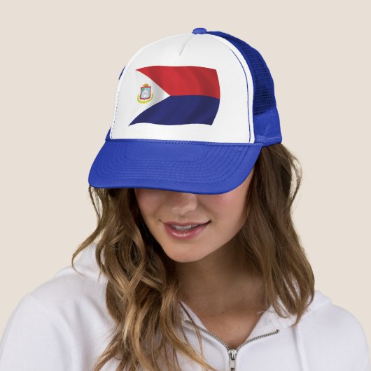 Sint Maarten Flag Hat Truckerkappe (Beispiel)