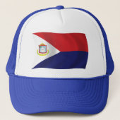 Sint Maarten Flag Hat Truckerkappe (Vorderseite)
