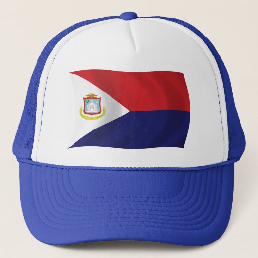 Sint Maarten Flag Hat Truckerkappe (Vorderseite)