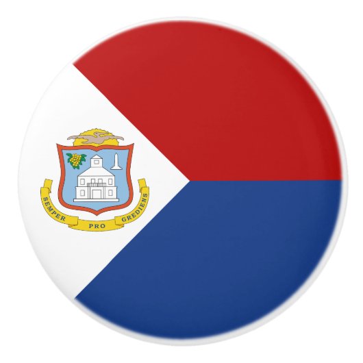 Sint Maarten Flag Keramikknauf (Vorderseite)