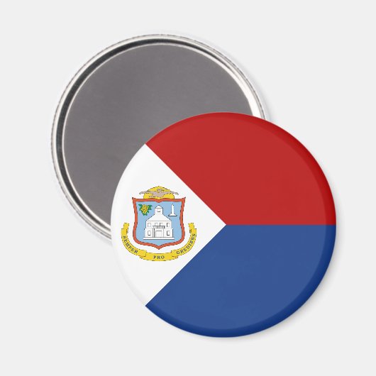 Sint Maarten Flag Magnet (Vorderseite/Rückseite)