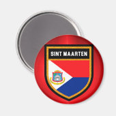 Sint Maarten Flag Magnet (Vorderseite/Rückseite)