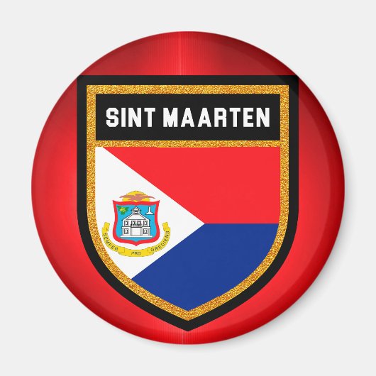 Sint Maarten Flag Magnet (Vorne)