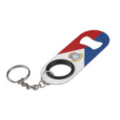 Sint Maarten Flag Mini Flaschenöffner (Vorderseite Schrägansicht)