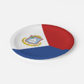 Sint Maarten Flag Pappteller (Schrägansicht)