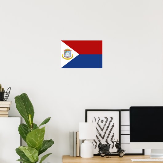Sint Maarten Flag Poster (Heimbüro)