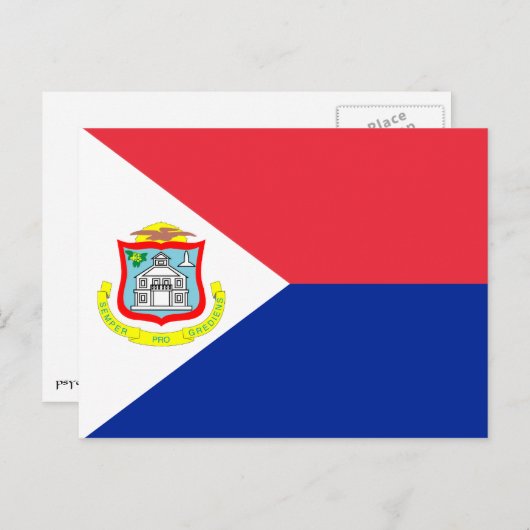 Sint Maarten Flag Postkarte (Vorne/Hinten)