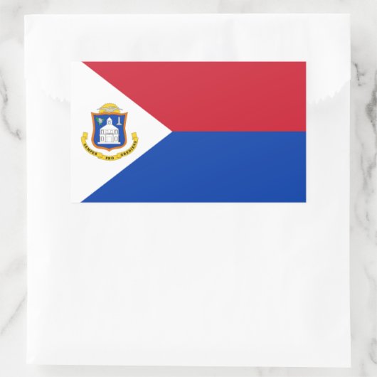 Sint Maarten Flag Rechteckiger Aufkleber (Tasche)