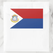 Sint Maarten Flag Rechteckiger Aufkleber (Tasche)